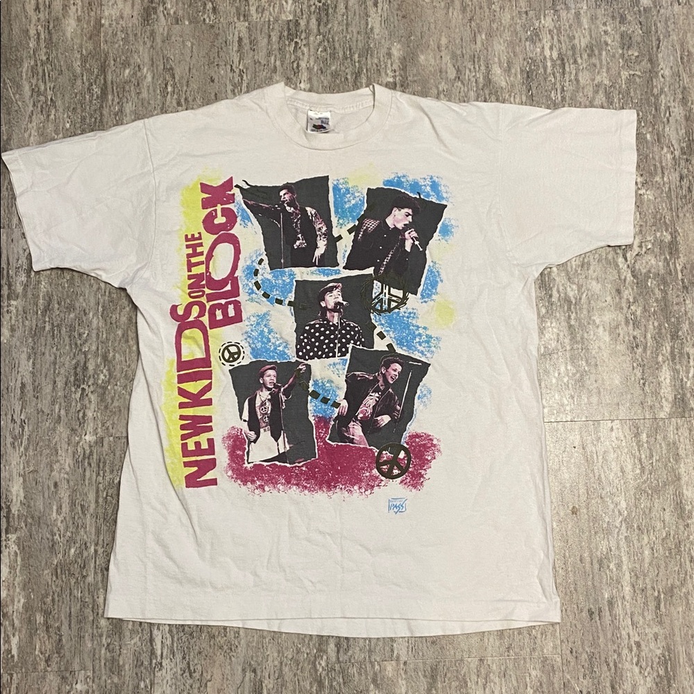 Vintage New Kids on the Block White Tee T-shirt